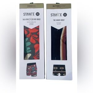 (2 pack) Stance Boxer Briefs - Red and Black Patterns and Orange and blue/ skull
